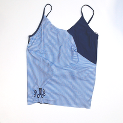 BLOOPER SWIM: Monogrammed Ruched Tankini