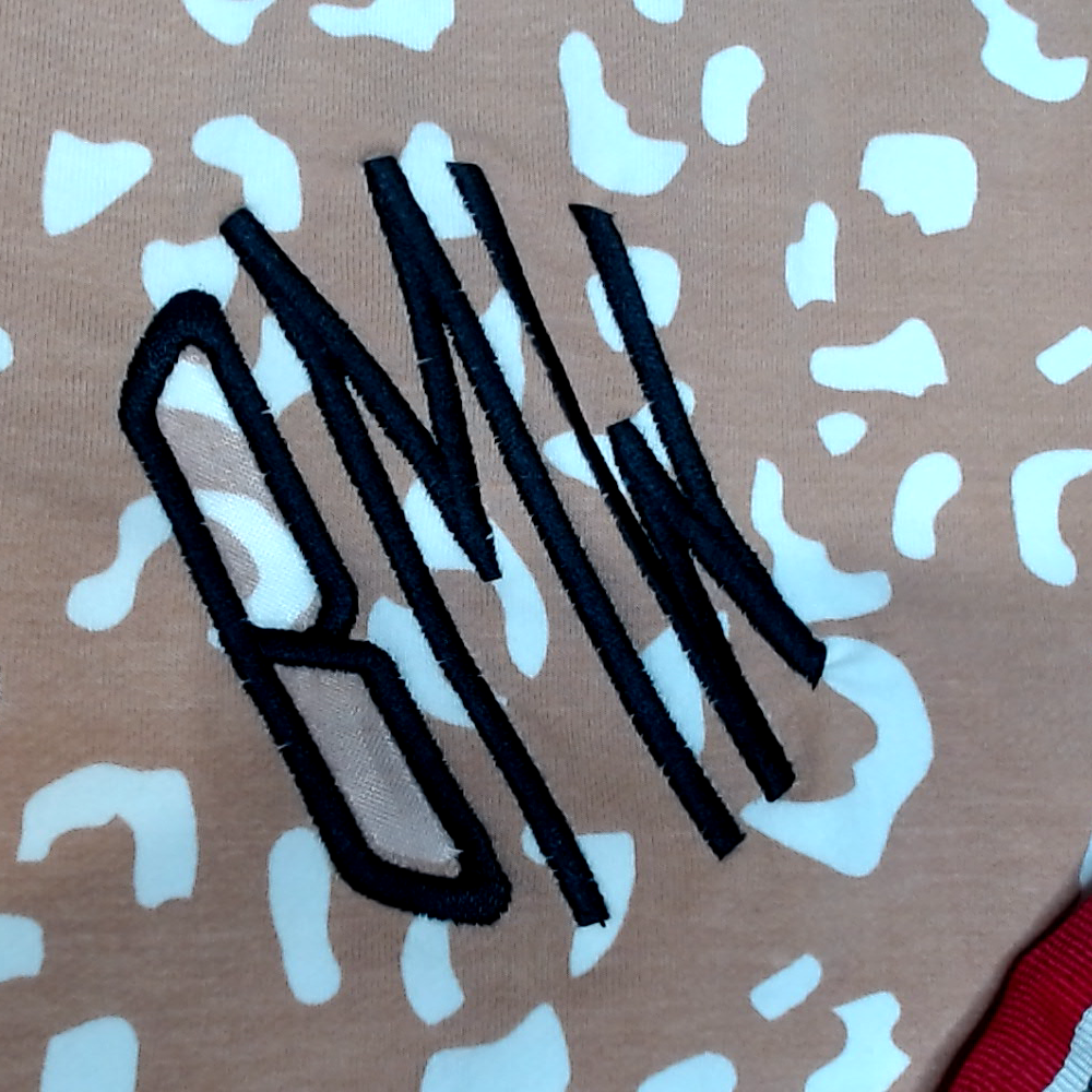 BLOOPER CLOTHING: Monogrammed Striped Sleeve Shirt