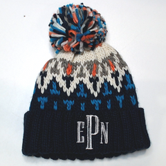 BLOOPER ACCESSORY: Monogrammed Pom Pom Beanie
