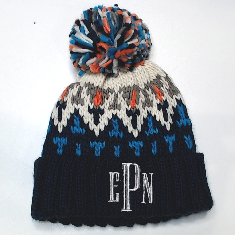 BLOOPER ACCESSORY: Monogrammed Pom Pom Beanie