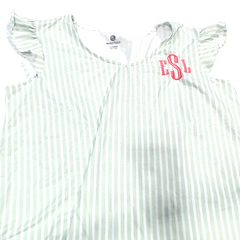 BLOOPER CLOTHING: Monogrammed Ruffle Pajama Top