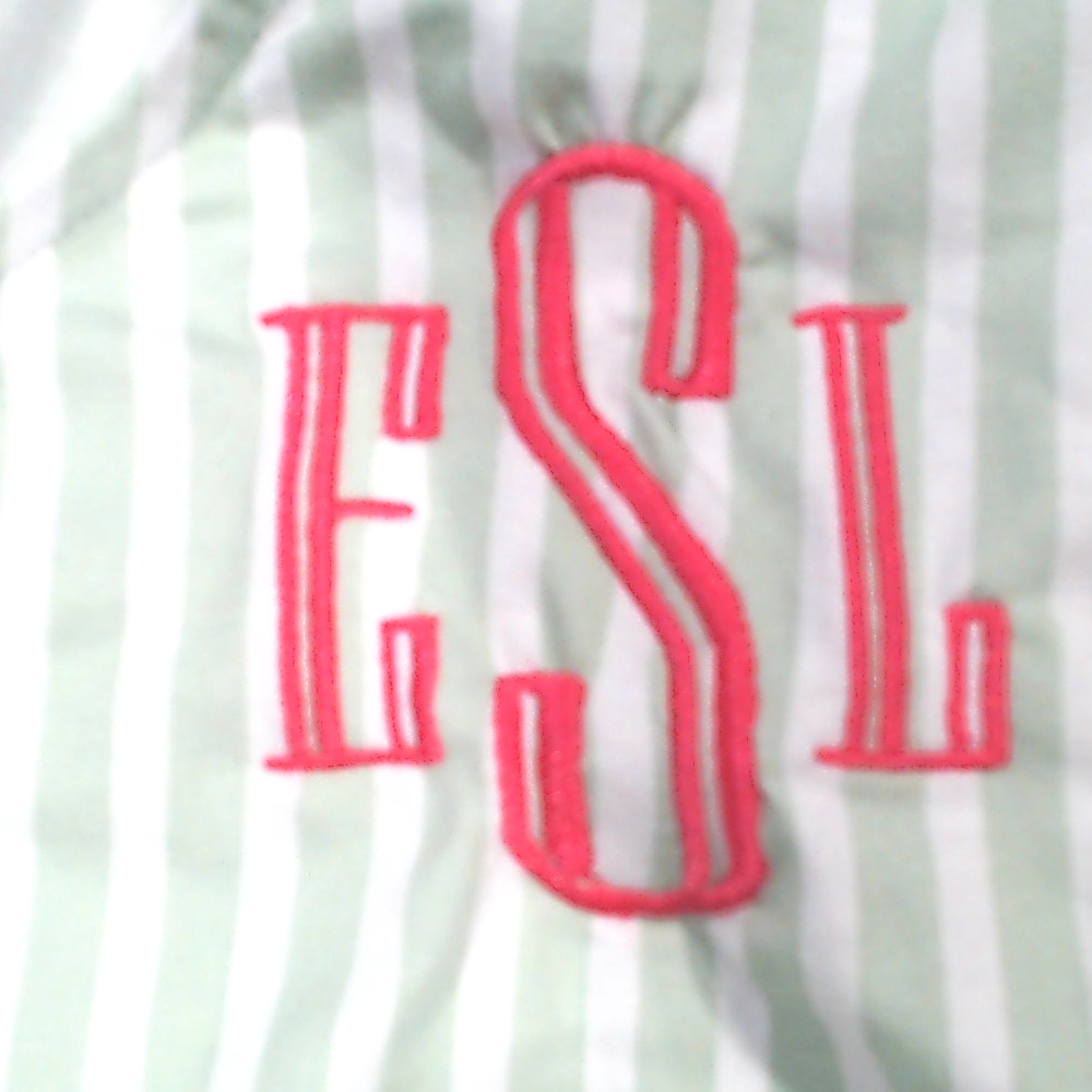 BLOOPER CLOTHING: Monogrammed Ruffle Pajama Top