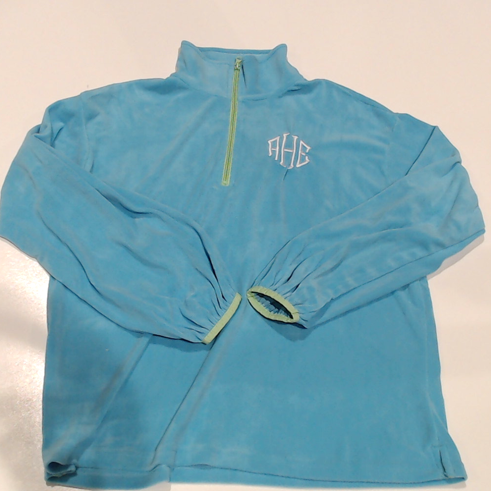 BLOOPER CLOTHING: Monogrammed Puff Sleeve Fleece Pullover