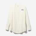 tcu horned frogs sweatshirt cardigan in heathered oatmeal