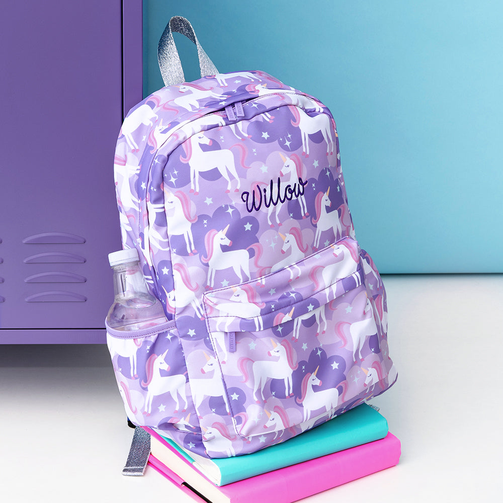 pastel unicorns kids basic bacpack