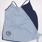 BLOOPER SWIM: Monogrammed Ruched Tankini