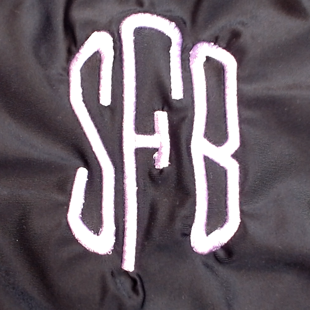 BLOOPER SWIM: Monogrammed High Neck Bikini Top