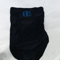 BLOOPER SWIM: Monogrammed One Piece Bathing Suit