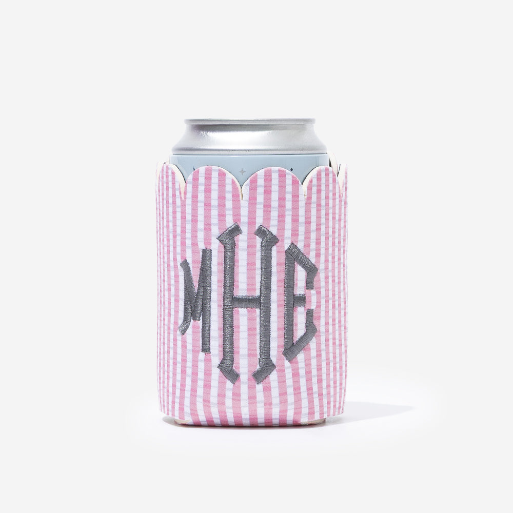 personalized can koolie pink seersucker