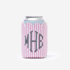 personalized can koolie pink seersucker