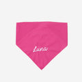 personalized dog bandana in hot pink