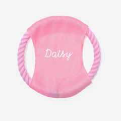 personalized dog frisbee in pink