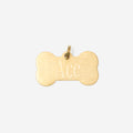 personalized dog tag in gold
