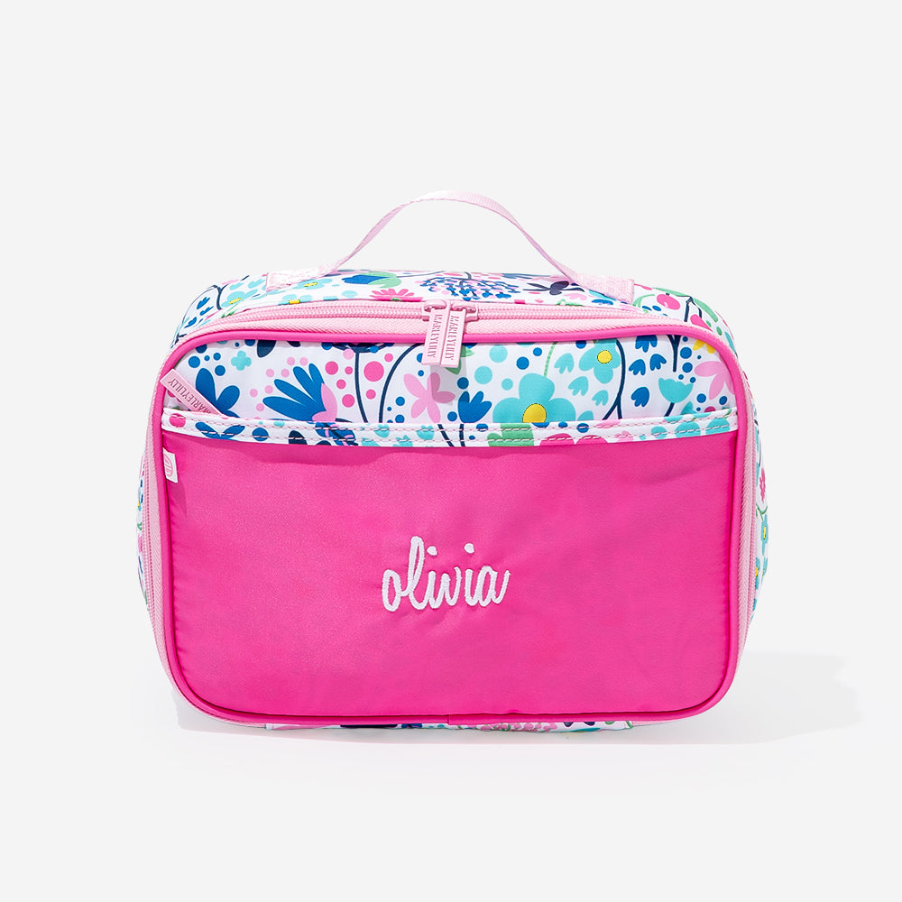 personalized lunch box in flower power 