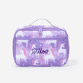 personalized lunch box in pastel unicorns