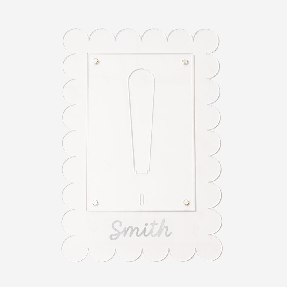 personalized scalloped picture frame vinyl 