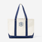 Personalized Tote Bag | Ivory and Navy