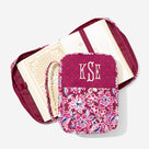 Monogrammed Bible Carrier | Burgundy Woodland Blossom