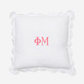 Phi Mu Pillow Sham in White