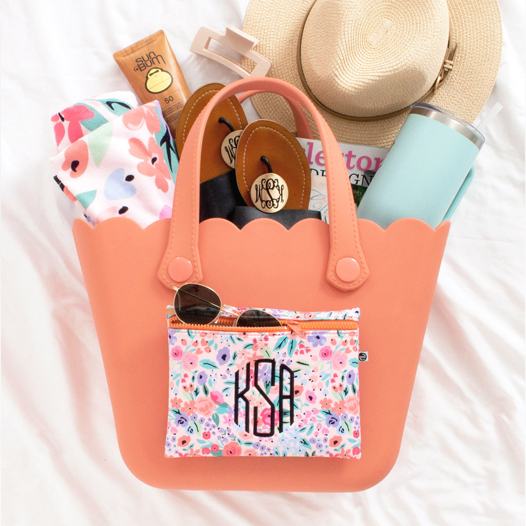 Coral Floral Extra Pouch
