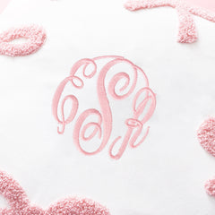 pink bows bow pillow sham up close