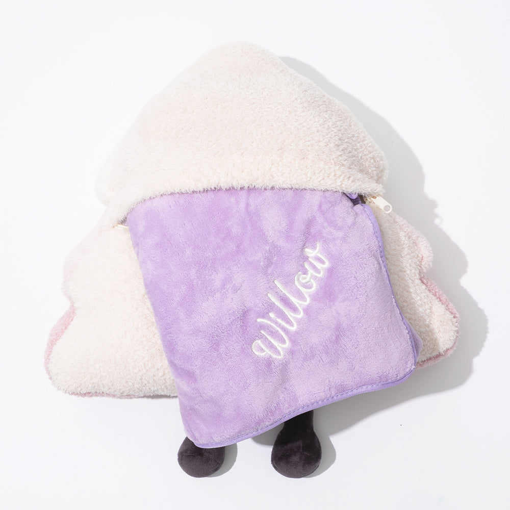 pink kids blanket pillow studio shot