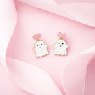 Ghost Earrings | Pink/White