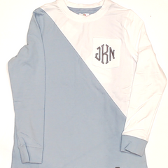 BLOOPER CLOTHING: Monogrammed Colorblock Sweatshirt