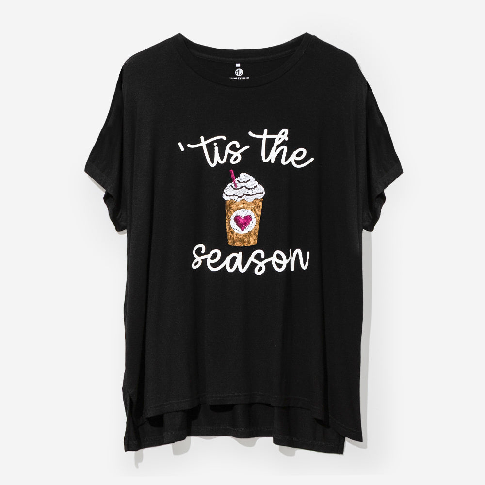 Sequin Coffee Tee