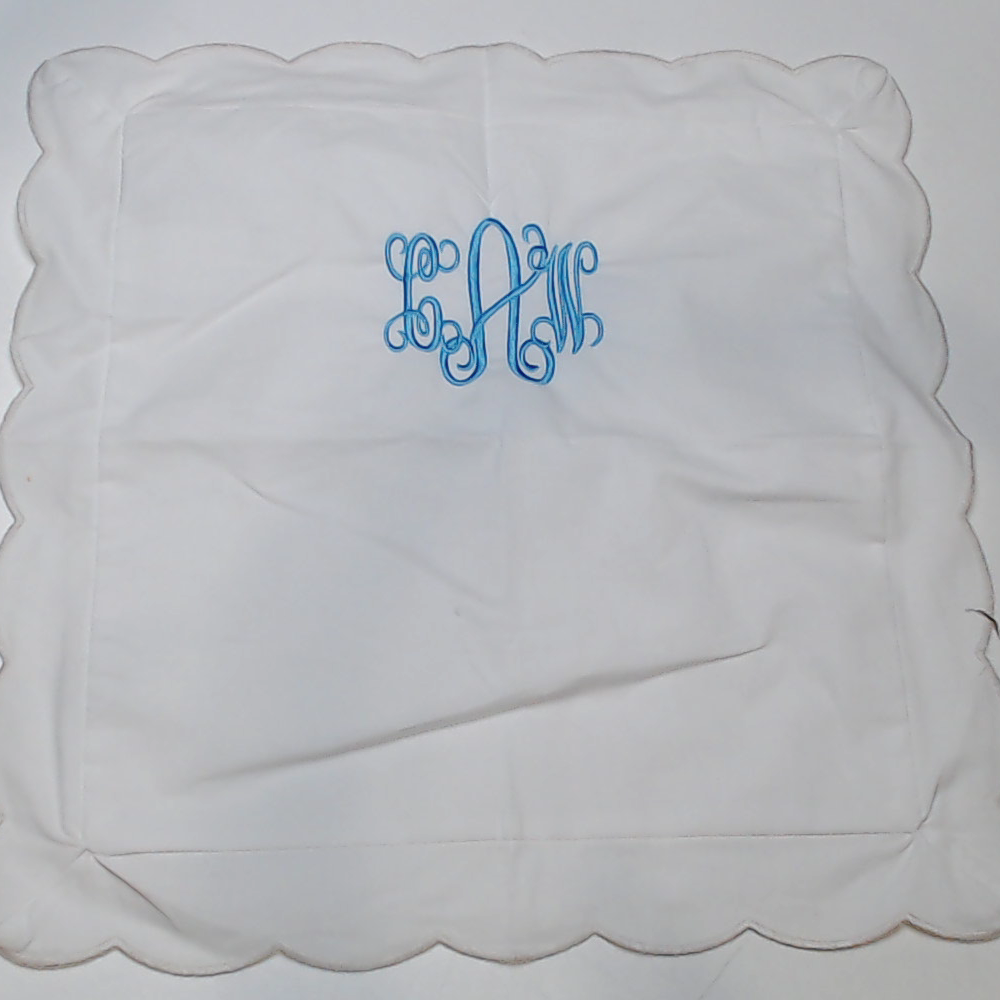 BLOOPER ACCESSORY: Monogrammed Pillow Sham