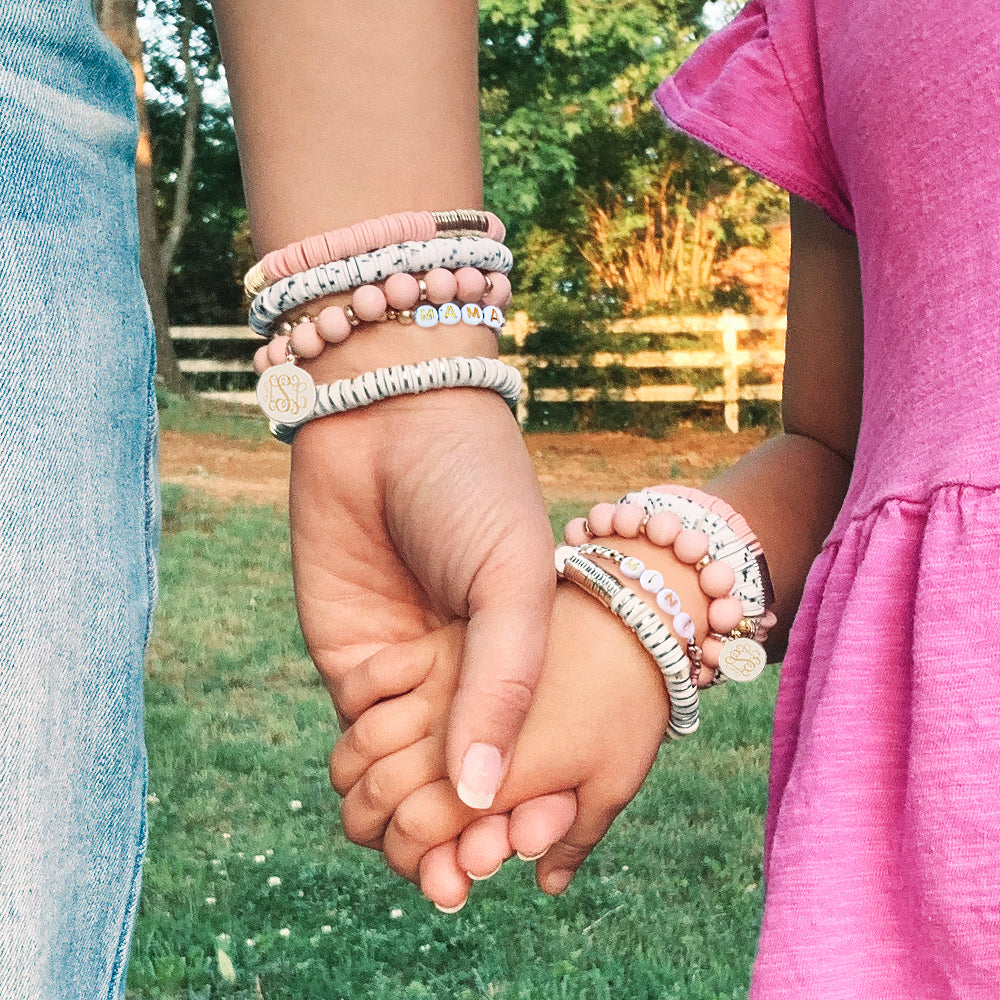 mom and mini ootd bracelet holding hands