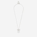 Monogrammed bow necklace in silver