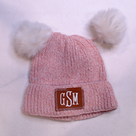 BLOOPER KIDS: Monogrammed Kids Pom Pom Beanie
