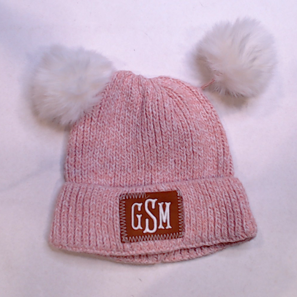 BLOOPER KIDS: Monogrammed Kids Pom Pom Beanie