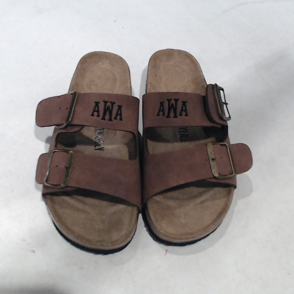 BLOOPER SHOES: Monogrammed Double Strap Sandals