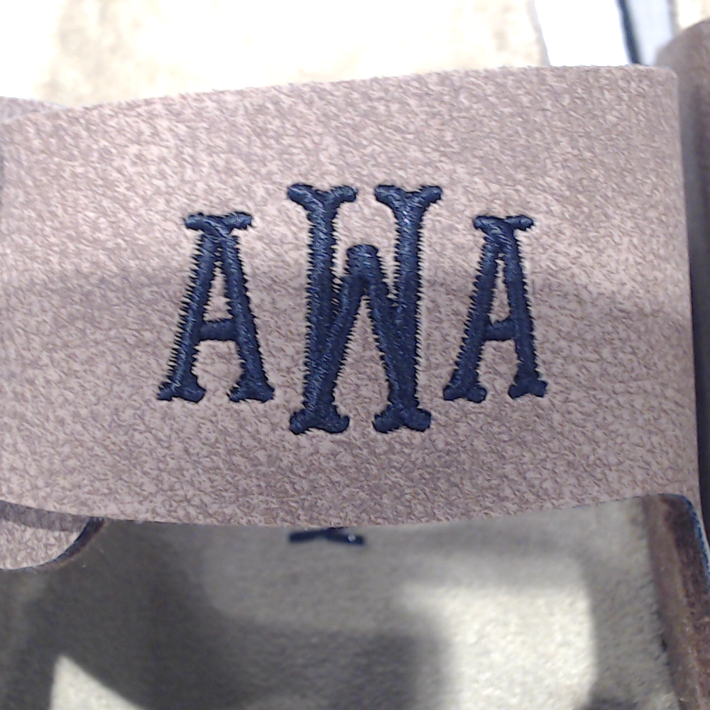 BLOOPER SHOES: Monogrammed Double Strap Sandals