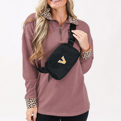 Vanderbilt Commodores black belt bag over shoulders