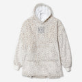 Monogrammed Blanket Hoodie in Snow Leopard