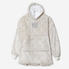Monogrammed Blanket Hoodie | Snow Leopard