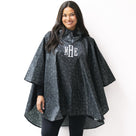 Monogrammed Rain Poncho | Onyx Leopard