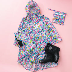 personalized watercolor cheetah rain poncho outfit