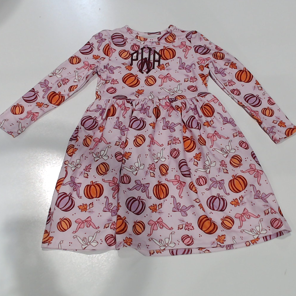 BLOOPER KIDS: Monogrammed Girls Twirl Dress