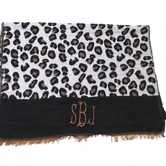 BLOOPER ACCESSORY: Monogrammed Leopard Scarf