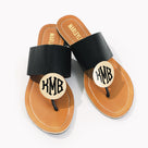 Monogrammed Sandals | Black