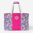 Monogrammed Extra Large Tote Bag | Watercolor Cheetah