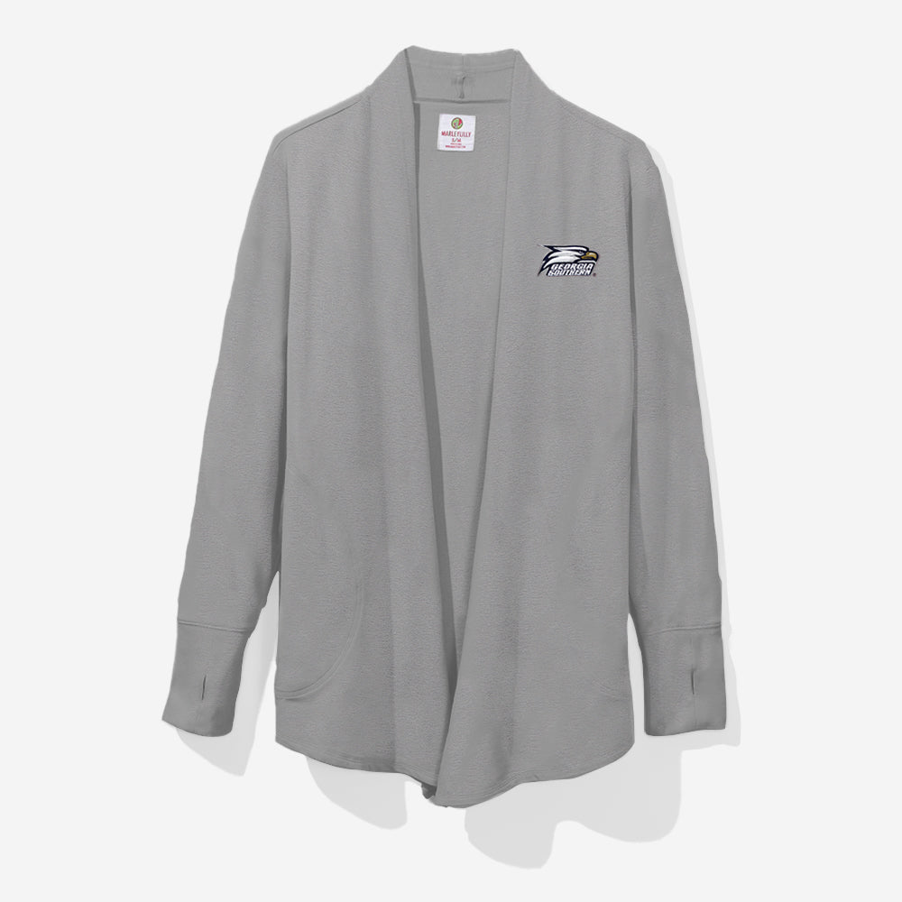 georgia southern eagles sweatshirt cardigan in heathered gray