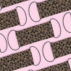 black and brown leopard print face masks