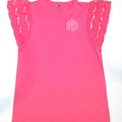 BLOOPER KIDS: Monogrammed Girls Flutter Sleeve Dress