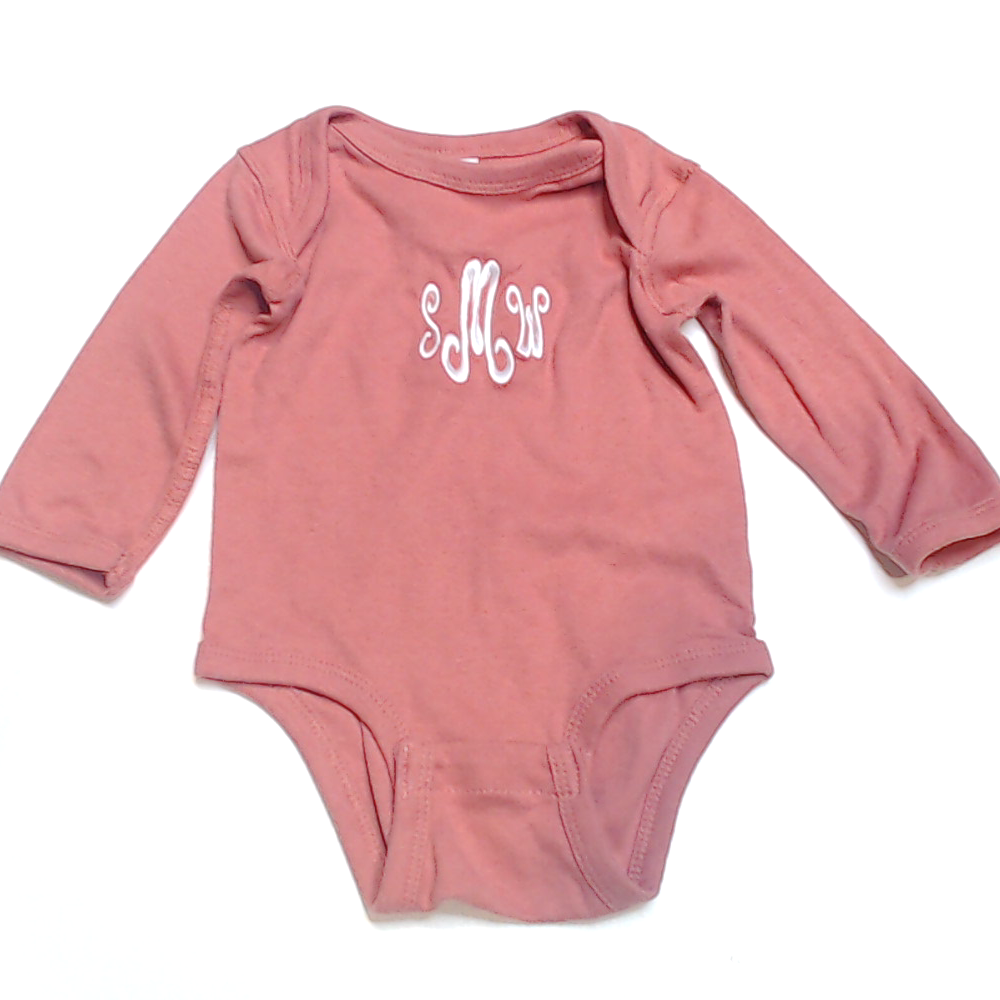 BLOOPER KIDS: Monogrammed Baby Long Sleeve Bodysuit