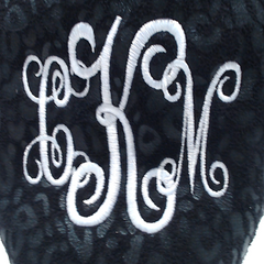 BLOOPER SHOES: Monogrammed Sherpa Tie Booties